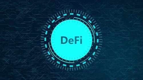 Futuristic HUD Circle Interface with Digital Data Animation