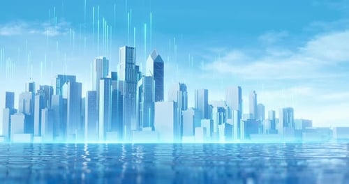 Digital City Business Network Background
