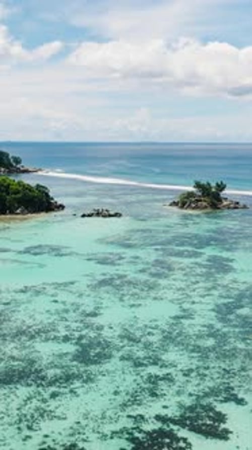 Tropical Beach Scenery in the Seychelles Mahe Island