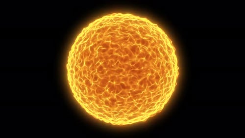 Futuristic Glowing Energy Sphere Loop Background Animation