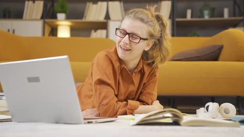 Video call, college student.