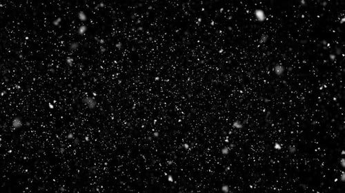 HD Winter Snowfall Overlay. Realistic Falling Snow Particles for Video Editing.