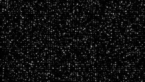 High-Tech Binary Matrix: Digital Rain of Matrix-Style Binary Code