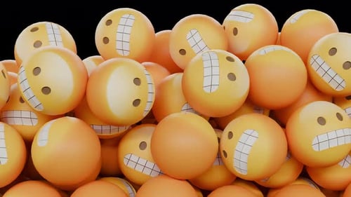 Animated 3D Emojis Changing Facial Expressions Loop