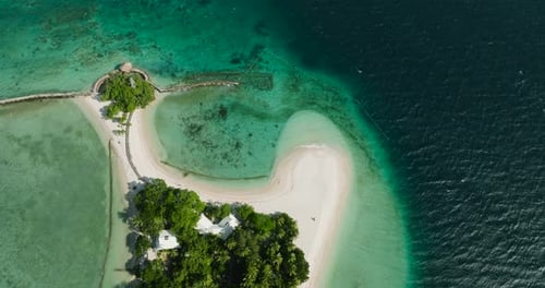 Beach Resort with White Sandy Beach in Samal Davao Philippines