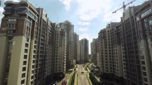 Elite Luxury Residential Area Flying Over