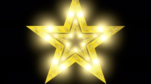 Star shaped sign with an alpha channel. Loops Seamlessly.