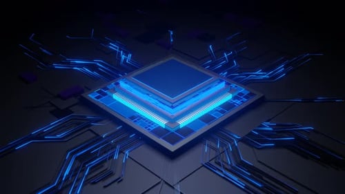 Microprocesador futurista: activación de la CPU en la placa base con expansión Energy Pulse.