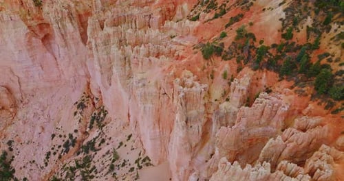 Amazing outlandish rocky columns of Bryce canyons at daytime.
