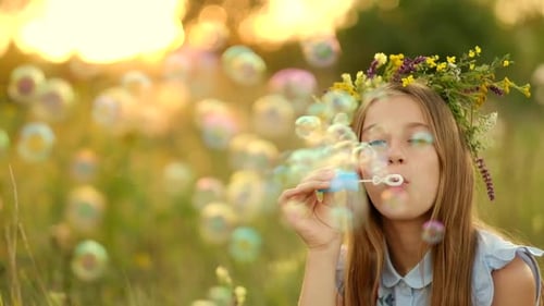 Girl on the Summer Meadow