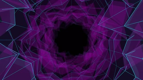 Pink And Cyan Reverse Fragment Tunnel Background Vj Loop In 4K