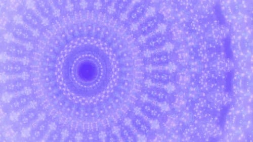 Abstract Geometric Kaleidoscope Loop with Glowing Light Particles