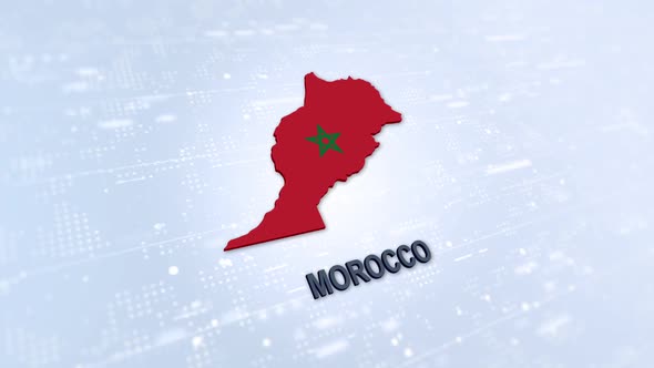 3D Map of Morocco with Flag and Text Reveal Animation, Backgrounds ...