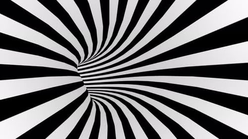 Tunnel White Black Lines Stripes Seamless Loop