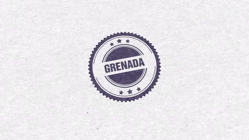 Goldener Gummistempel Grenada