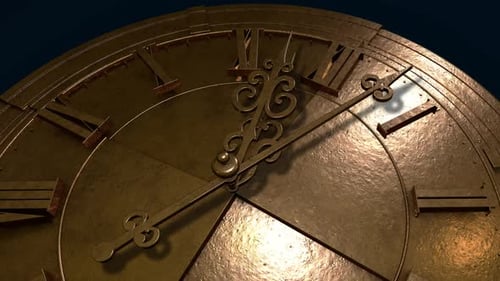 Antique Gold Clock Animation V.1