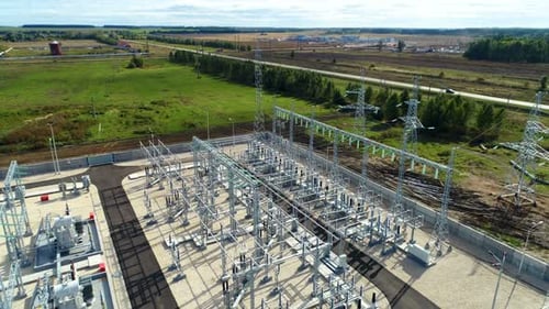 Industrial Buildings and Switchgears at Substation