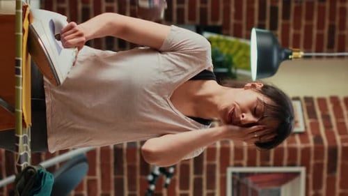 Woman Ironing Clothes at Home