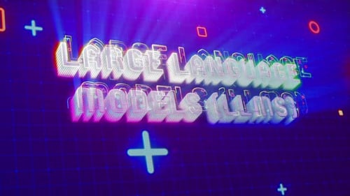 Animated Glitch Neon Title Reveal