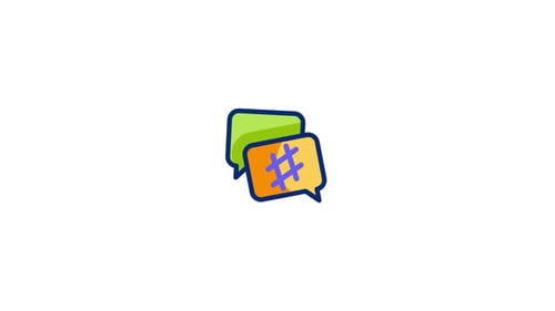Animiertes Hashtag-Symbol