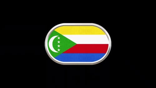Boucle rotative du drapeau 3D des Comores