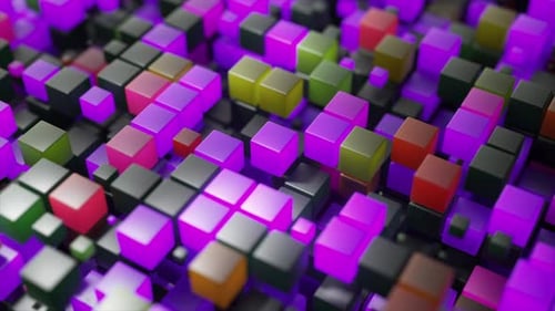 Dynamic Abstract Geometric Cubes Motion Background