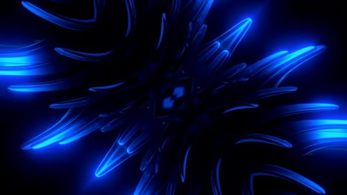 Animation with luminous hypnotic design