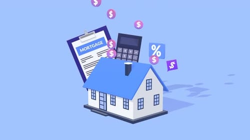 Animated House Mortgage and Finance Calculation
