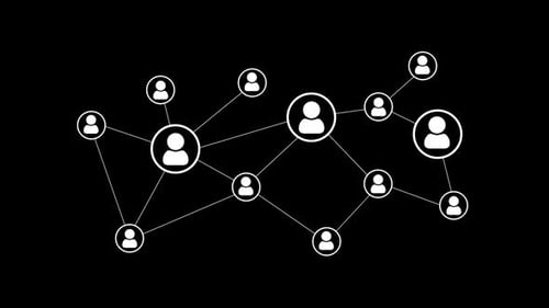 3D Icon von Menschen weltweit vernetztes soziales Netzwerk