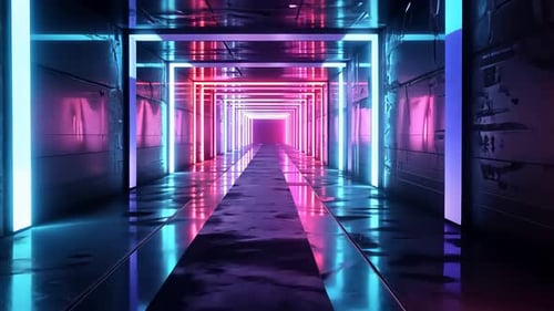 Futuristic Neon Corridor