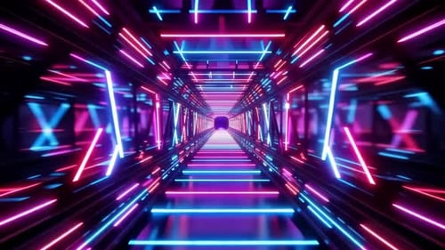 VJ Loop Psychedelic Neon Flow