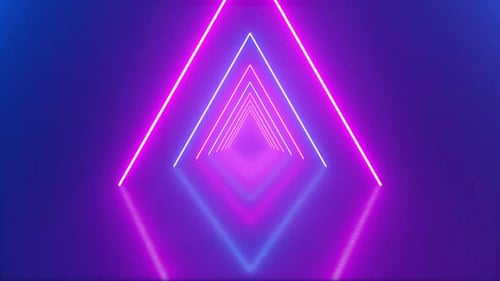 Glowing Neon Tunnel