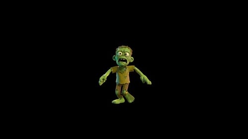 Animated Clay Style Zombie Character Walk Loop