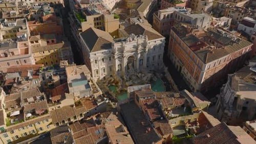High Angle View of Unique Trevi Fountain