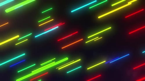 Vibrant Neon Glowing Lines Abstract Motion Background