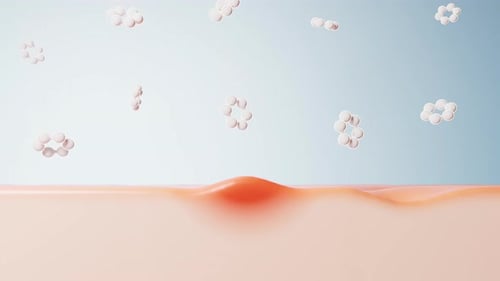 Skincare Particles Healing Skin Blemish 3D Animation