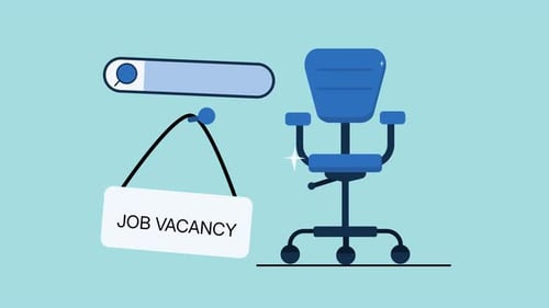Flat Design Job Vacancy Search Animation
