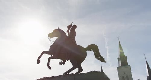 Andrew jackson statue and saint louis cathedral in new orleans Louisiana