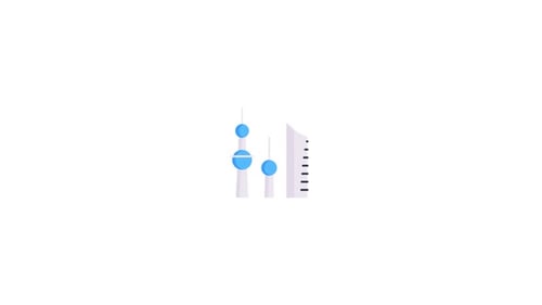 Animación de iconos de la ciudad de Kuwait