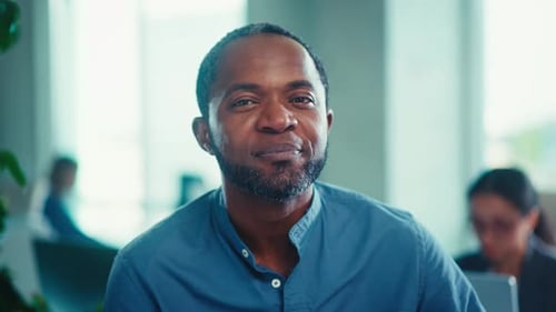 Confident Professional in a Modern Office Setting