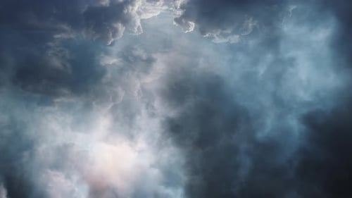 Dark and Dramatic Clouds Swirling in the Sky