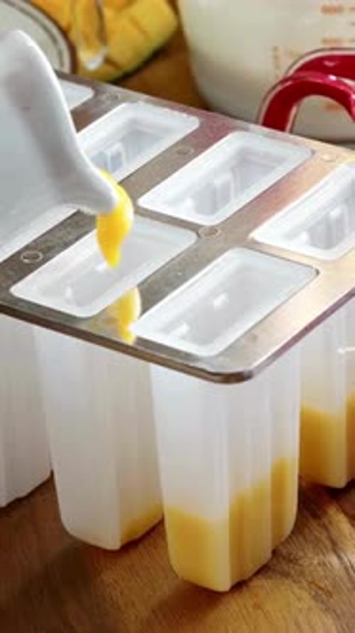 Vertical View Of Ice Cream Making