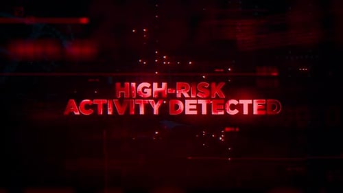 High-Risk Activity Detected Digital Glitch Text Reveal