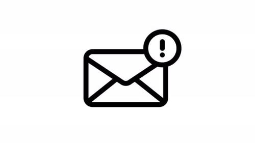 animação de ícone de linha de e-mail