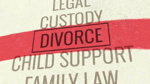 Divorce 3D Scrolling Title Animation