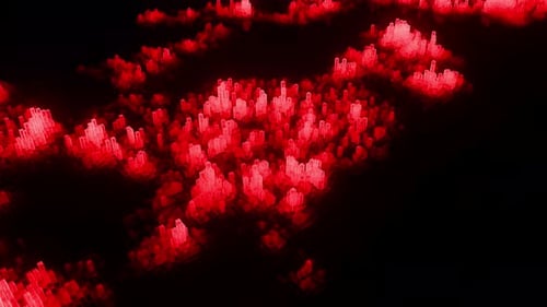 Abstract columns as 3d background for technology