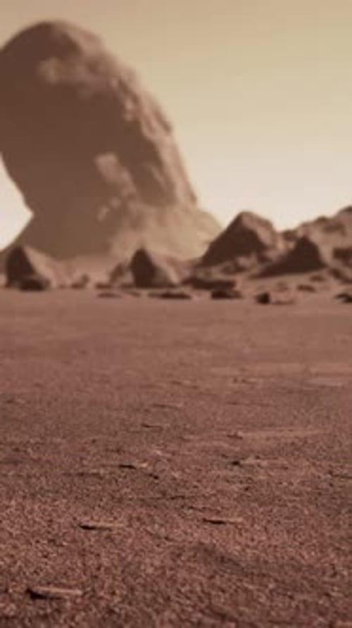 Red Planet with Arid Landscape