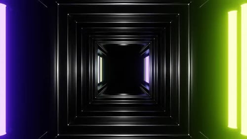 Lime And Purple Neon Stroboscope Tunnel Background Vj Loop In Hd