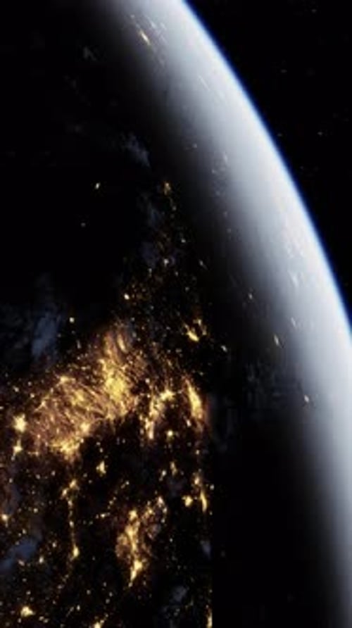Earth Viewed From Space at Night