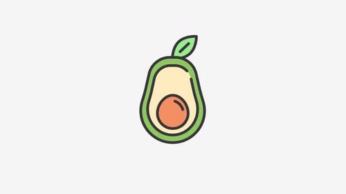 Avocado icon animation